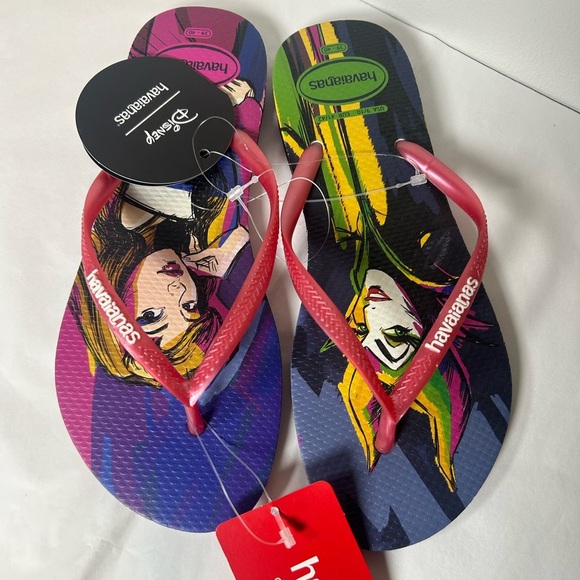 New NWT Havaianas Women's Disney Maleficent and Aurora from Flip Flops - Picture 1 of 9
